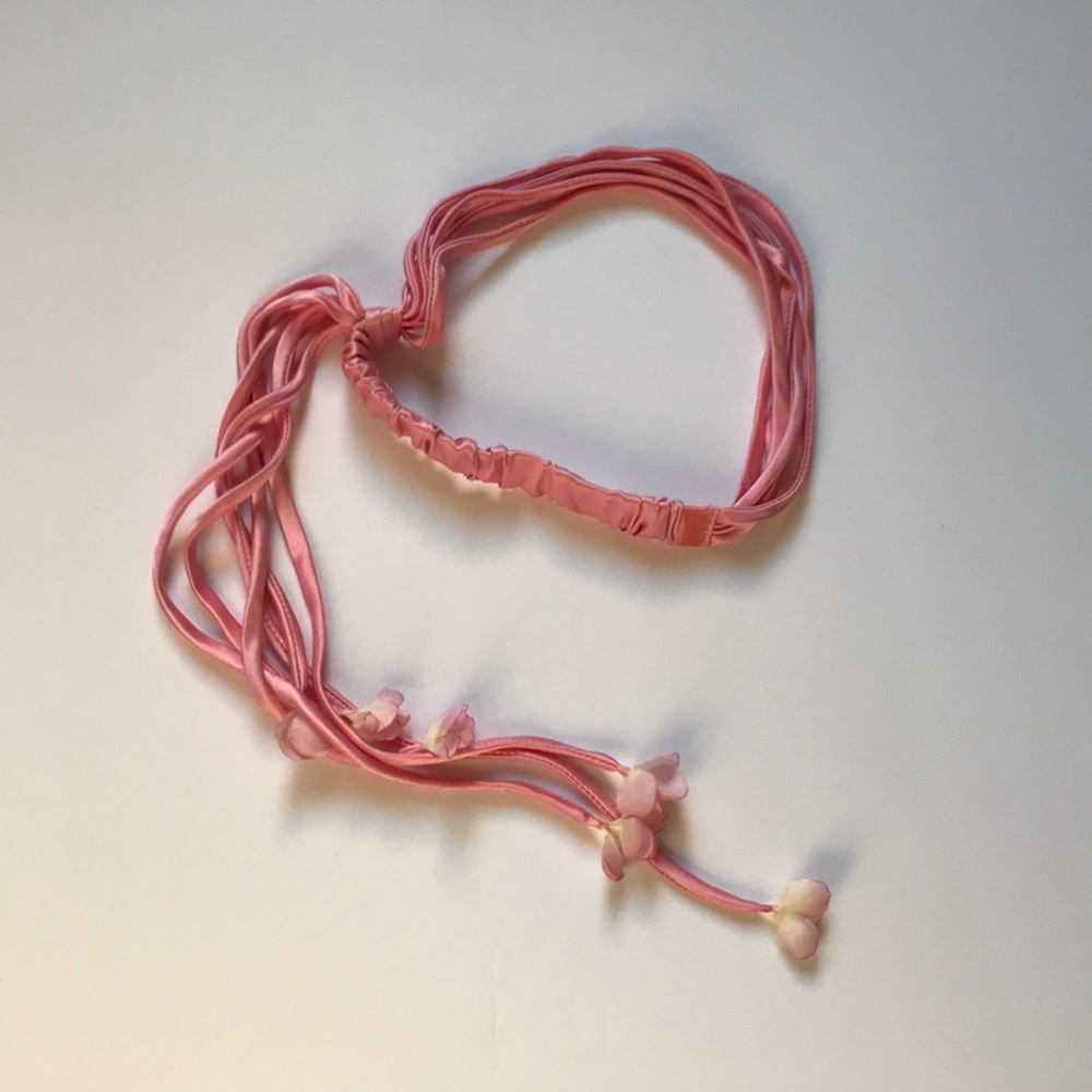 Pink floral head band new